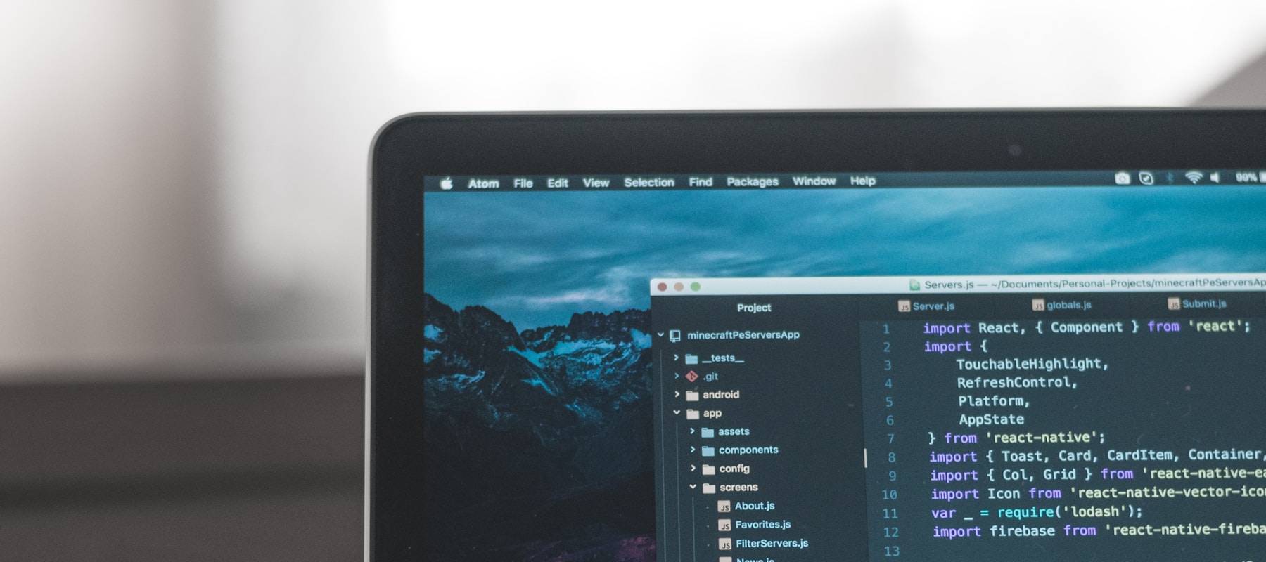 Quellcode einer modernen Softwareanwendung